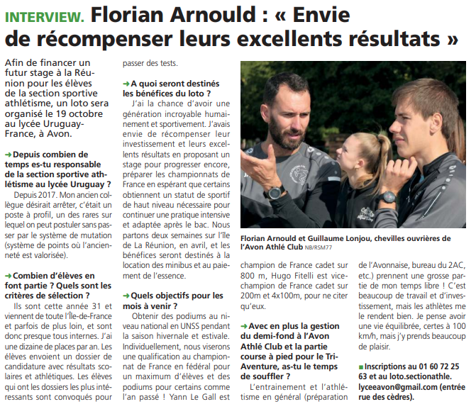 (14 octobre) interview Florian Arnould